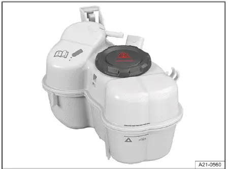 Volkswagen ID.4 coolant level markings expansion tank min max indicators
