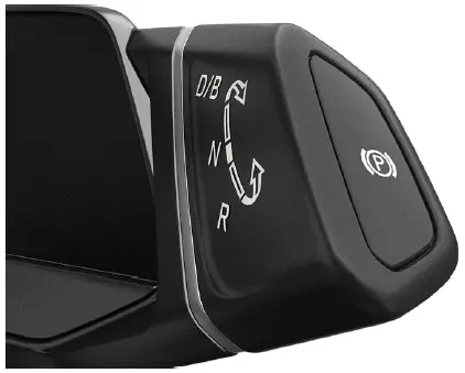 Volkswagen ID.4 electronic parking brake button location driving mode selector