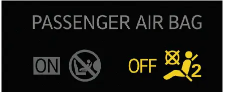 Volkswagen ID.4 passenger airbag deactivated indicator in roof console