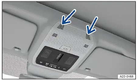 Volkswagen ID.4 interior monitoring sensors in roof console