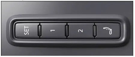 Volkswagen ID.4 driver seat memory buttons for saving seat and mirror positions