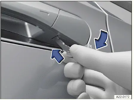 Volkswagen ID.4 removing door handle cap for emergency access
