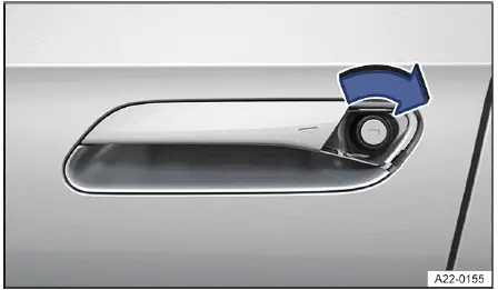 Volkswagen ID.4 emergency locking using key cylinder