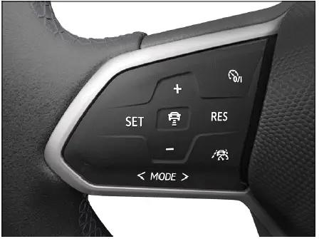 Volkswagen ID.4 multi-function steering wheel left side Travel Assist controls