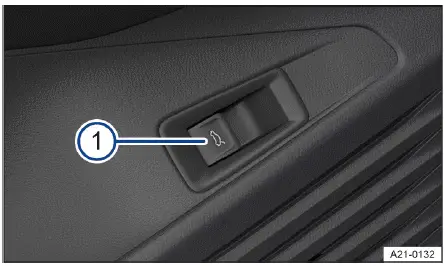Volkswagen ID.4 driver door trunk release button