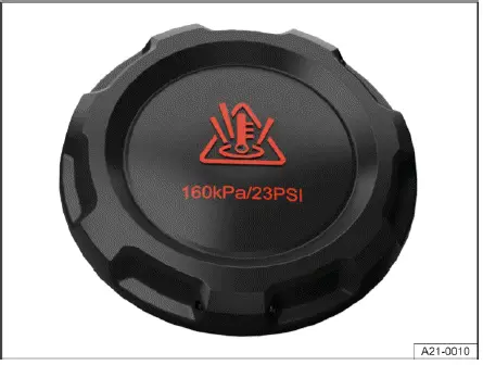 Volkswagen ID.4 coolant expansion tank cap location hood space