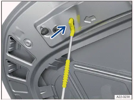 Volkswagen ID.4 hood support bracket attachment point