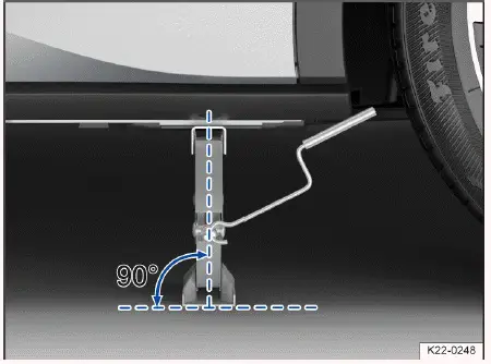 Volkswagen ID.4 correct jack setup stable base positioning under sill