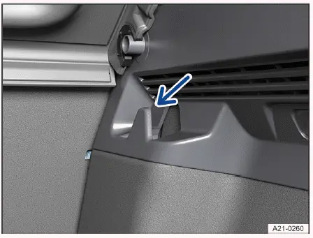 Volkswagen ID.4 shopping bag hooks left and right side of luggage compartment