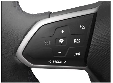Volkswagen ID.4 multifunction steering wheel controls for ACC