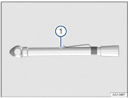 Volkswagen ID.4 tire pressure gauge tool for checking tire inflation levels