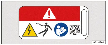 Volkswagen ID.4 multiple high voltage component warning signs