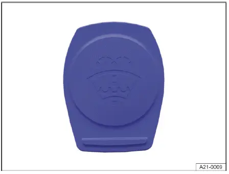 Volkswagen ID.4 washer fluid reservoir cap location in hood space