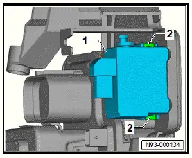 Volkswagen ID.4. Removing and installing actuator for high-voltage charging socket lock 1 [F498]
