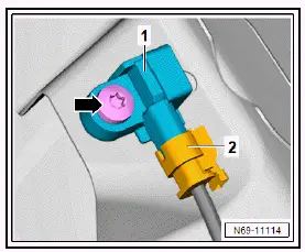 Volkswagen ID.4. Removing and installing crash sensor for side airbag in B-pillar [G1101/G1102] 
