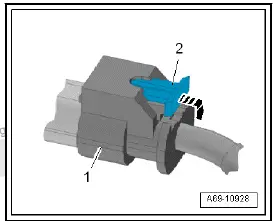 Volkswagen ID.4. Removing and installing crash sensor for side airbag in B-pillar [G1101/G1102] 