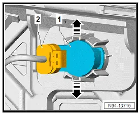 Volkswagen ID.4. Removing and installing rear parking aid senders [G203]/[G204]/[G205]/[G206] 