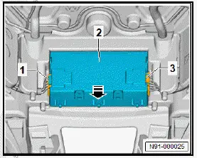 Volkswagen ID.4. Removing and installing control unit for steering wheel contact detection [J1158] 
