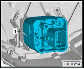 Volkswagen ID.4. Removing and installing front camera for driver assist systems [R242] 