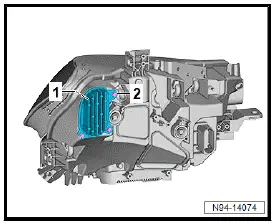 Volkswagen ID.4. Removing and installing LED module for daytime running light and side light [L176]/[L177] 