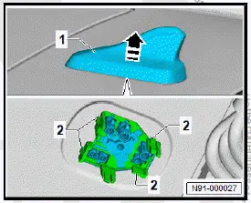 Volkswagen ID.4. Removing and installing roof aerial [RX5]