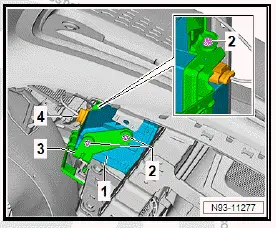 Volkswagen ID.4. Removing and installing engine sound generator module 1 [RX21] 