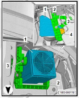 Volkswagen ID.4. Removing and installing engine sound generator module 2 [RX22] 