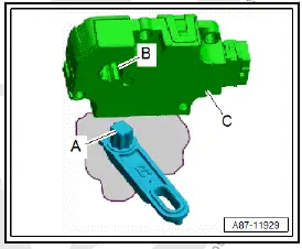 Volkswagen ID.4. Removing and installing control motor for front left temperature flap [VX34], LHD vehicles