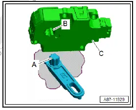 Volkswagen ID.4. Removing and installing control motor for front left temperature flap [VX34], LHD vehicles