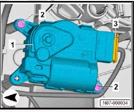 Volkswagen ID.4. Removing and installing control motor for front left temperature flap [VX34], right-hand drive vehicles 