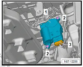 Volkswagen ID.4. Removing and installing control motor for front right temperature flap [VX35], left-hand drive vehicles