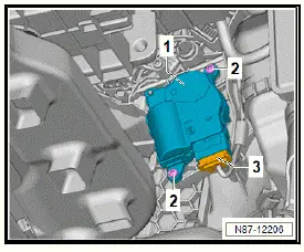 Volkswagen ID.4. Removing and installing control motor for front right temperature flap [VX35], left-hand drive vehicles