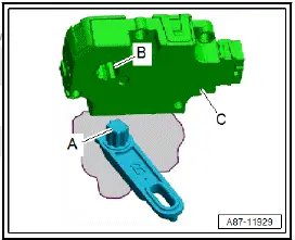 Volkswagen ID.4. Removing and installing control motor for front right temperature flap [VX35], right-hand drive vehicles