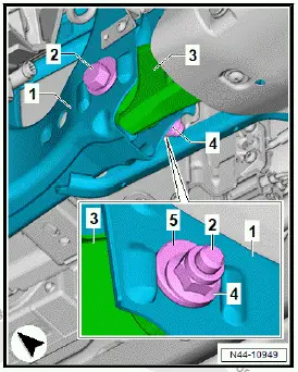 Volkswagen ID.4. Adjusting camber at front wheels 