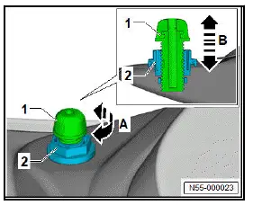 Volkswagen ID.4. Adjust adjustment buffer at bottom 