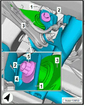 Volkswagen ID.4. Adjusting toe setting at rear wheels 