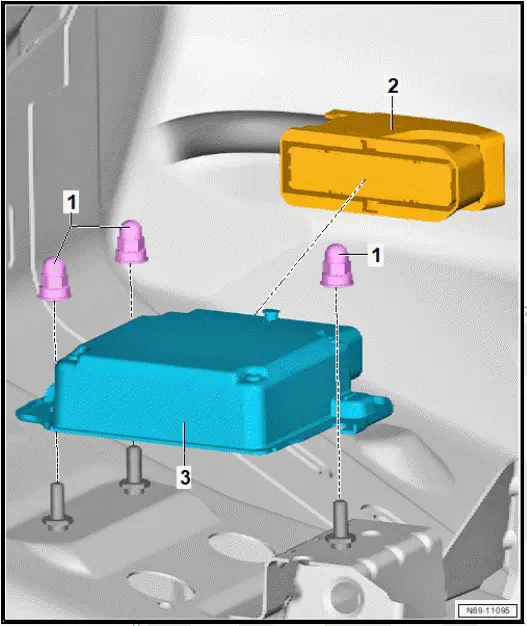 Volkswagen ID.4. Assembly overview   airbag control unit