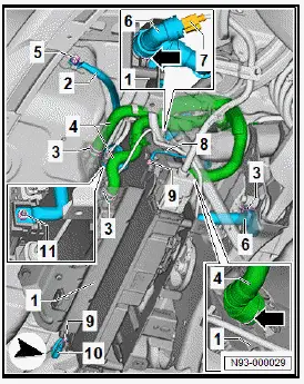 Volkswagen ID.4. Removing and installing charging unit 1 for high-voltage battery [AX4], all-wheel drive