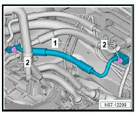 Volkswagen ID.4. Removing and installing refrigerant line between expansion valve N636/N696 and heat condenser