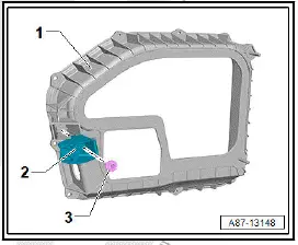 Volkswagen ID.4. Assembly overview - air intake box of heater and air conditioning unit