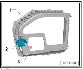 Volkswagen ID.4. Assembly overview - air intake box of heater and air conditioning unit