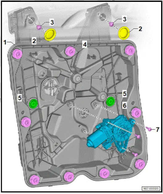Volkswagen ID.4. Assembly overview - assembly carrier 