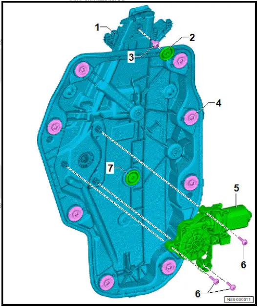 Volkswagen ID.4. Assembly overview - assembly carrier 