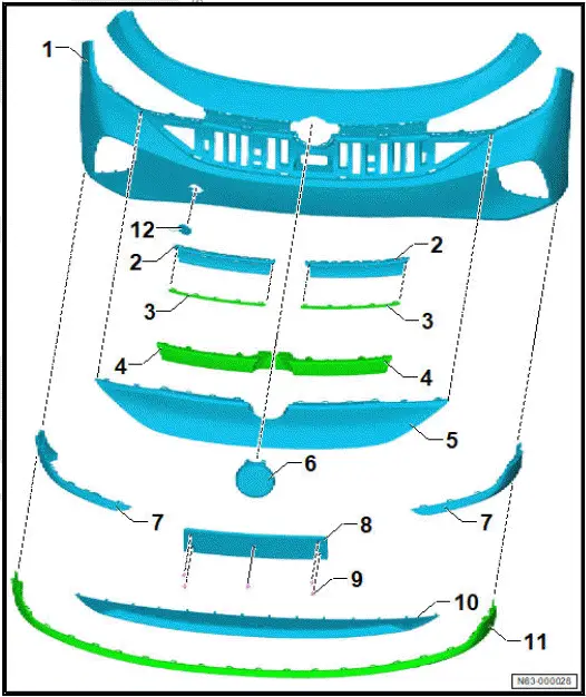 Volkswagen ID.4. Assembly overview - attachments