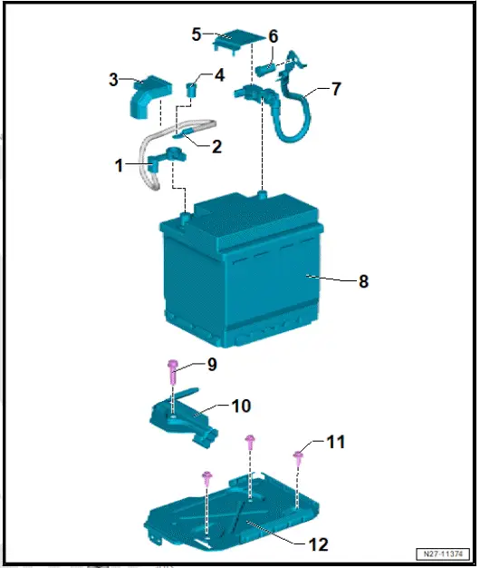 Volkswagen ID.4. Assembly overview - battery