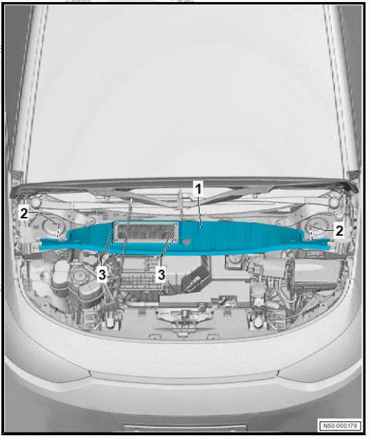 Volkswagen ID.4. Assembly overview - bulkhead