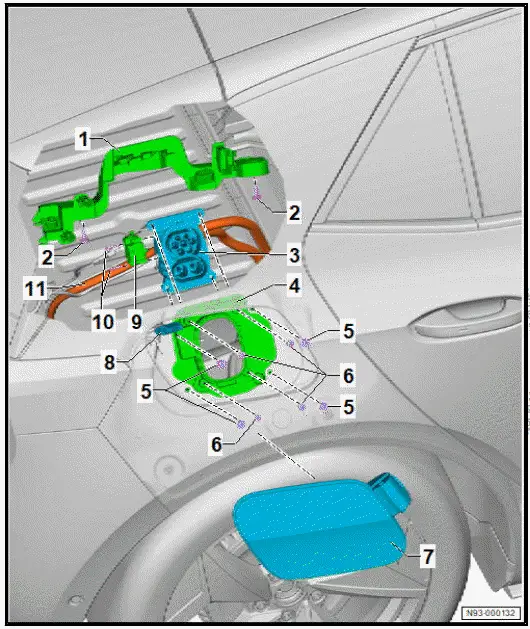 Volkswagen ID.4. Assembly overview - charging socket