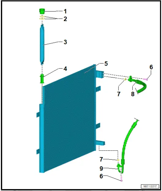 Volkswagen ID.4. Assembly overview - condenser 