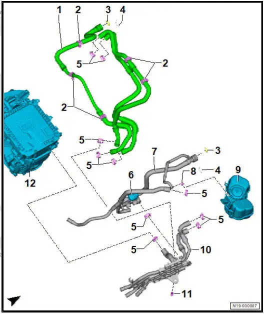 Volkswagen ID.4. Assembly overview - cooling system, all-wheel drive
