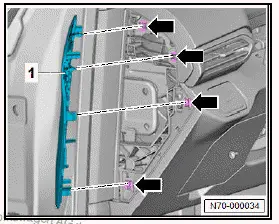 Volkswagen ID.4. Removing and installing dash panel end cover